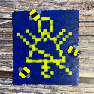Yellowjackets inspired Perler bead art